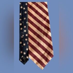 🇺🇸 BEANS MCGEE PATRIOTIC FLAG TIE!! SUPER COOL TEA-WASHED LOOK!! 🇺🇸
